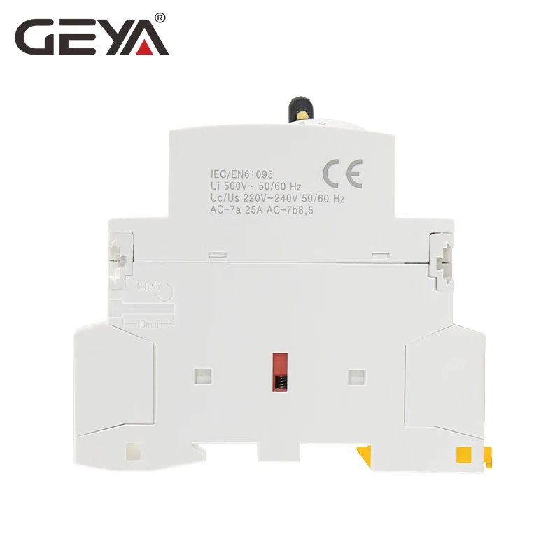 GEYA 2P 16A 20A 25A 2NO ручное управление контактор переменного тока din рейка тип 220 В 50/60 Гц