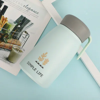 

320ml Creative Cute Thermos 304 Stainless Steel insulated Vacuum Flask Water Bottle Thermos for Children with Handle