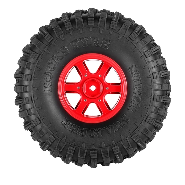 4 шт. 1 9 дюймов Beadlock обод колеса и Резиновые Покрышки Набор для 1/10 RC гусеничного