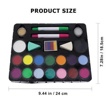 

1 Set Body Paint Kit 16 Colors Eco-friendly Safe Body Pigment Face Paint Makeup Pigment for Party Show Carnival