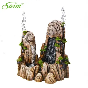 

9.5" Saim Aquarium Simulation Resin Rockery Big Size Fish Tank Aquatic Pet Ornament Aquarium Decorations Cave Stone Rockery