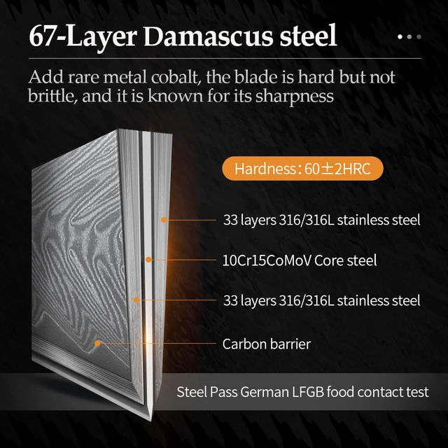 Xinzuo 2 Db Konyhai Kések Damaszkusz Japán Vg10 Mag Borotva Éles Penge Magas Szén Erős Keménység Rózsafa Fogantyúval - Image 3