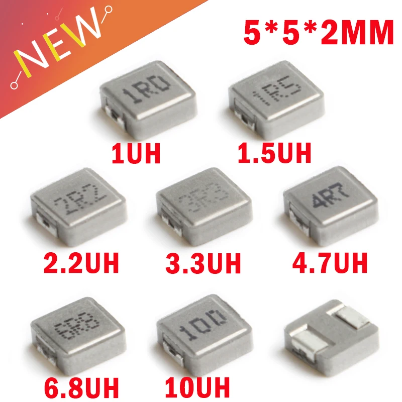 Силовые индукторы SMD 0520 1UH 2.2UH 3.3UH 4.7UH 6.8UH 10UH 5*5*2 1R0 2R2 3R3 4R7 6R8 100 10 шт. | Обустройство
