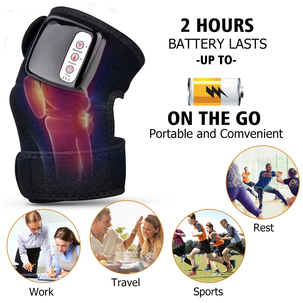 

Rechargeable Joint Heat Therapy Massager Knee Shoulder Elbow Joint Physiotherapy Vibrate Massage Arthritis Recovery Pain Relief