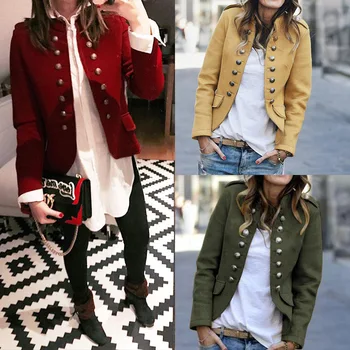 

3 Color Hot Explosion 2020 nian Autumn and Winter Fashion Button Blazer Jacket 101242