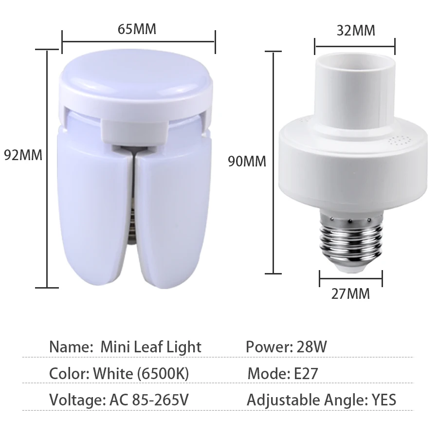 E27 LED لمبة مروحة شفرة توقيت مصباح AC85-265V 28 و...