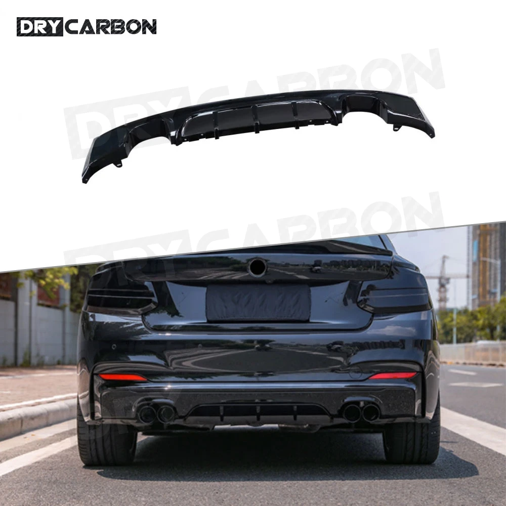 

PP Car Rear Bumper Lip Spoiler Diffuser for BMW 2 Series F22 M sport 2014-2017 Rear Diffuser Gloss Black Car Style