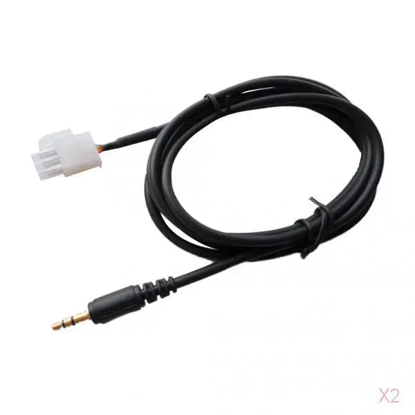 2pcs 1.5 Meter Motorcycle MP3 Player Adapter 3.5mm AUX Cord Cable Male Jack for Honda GL1800, 2013-2014 Goldwing F6B Goldwing