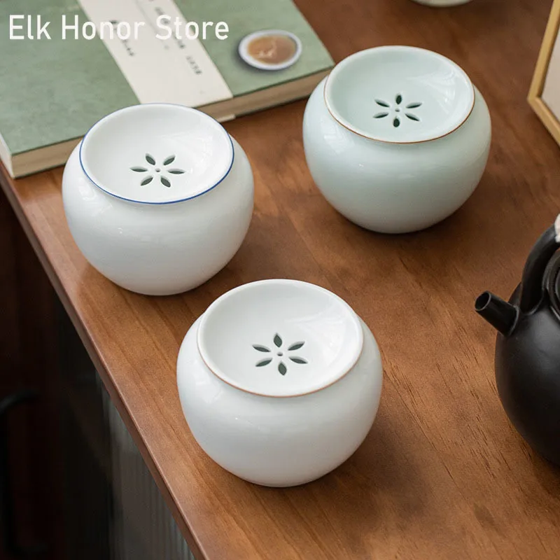 Sweet White Washing Water Cup Tea Wash Bowl With Cover Square Tea Residue Bowl Bucket Japanese Jianshui Kung Fu Ceremony