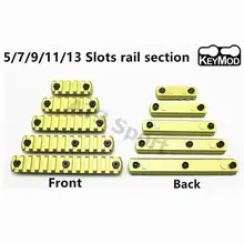 5/7/9/11/13 Слоты травы зеленый Алюминий Keymod раздел сегмент с креплением/с установкой Вивера Системы Замена