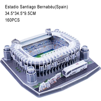 

Diy 3D Puzzel Jigsaw World Voetbalstadion Europese Voetbal Speelgoed Voor Kinderen Speeltuin Geassembleerd Gebouw Model Puzzel