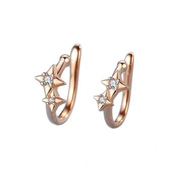 

Original Star Ear Clip Sterling Silver Temperament Earrings Fashion Exquisite Short Earrings Korean Net Red Ear Jewelry