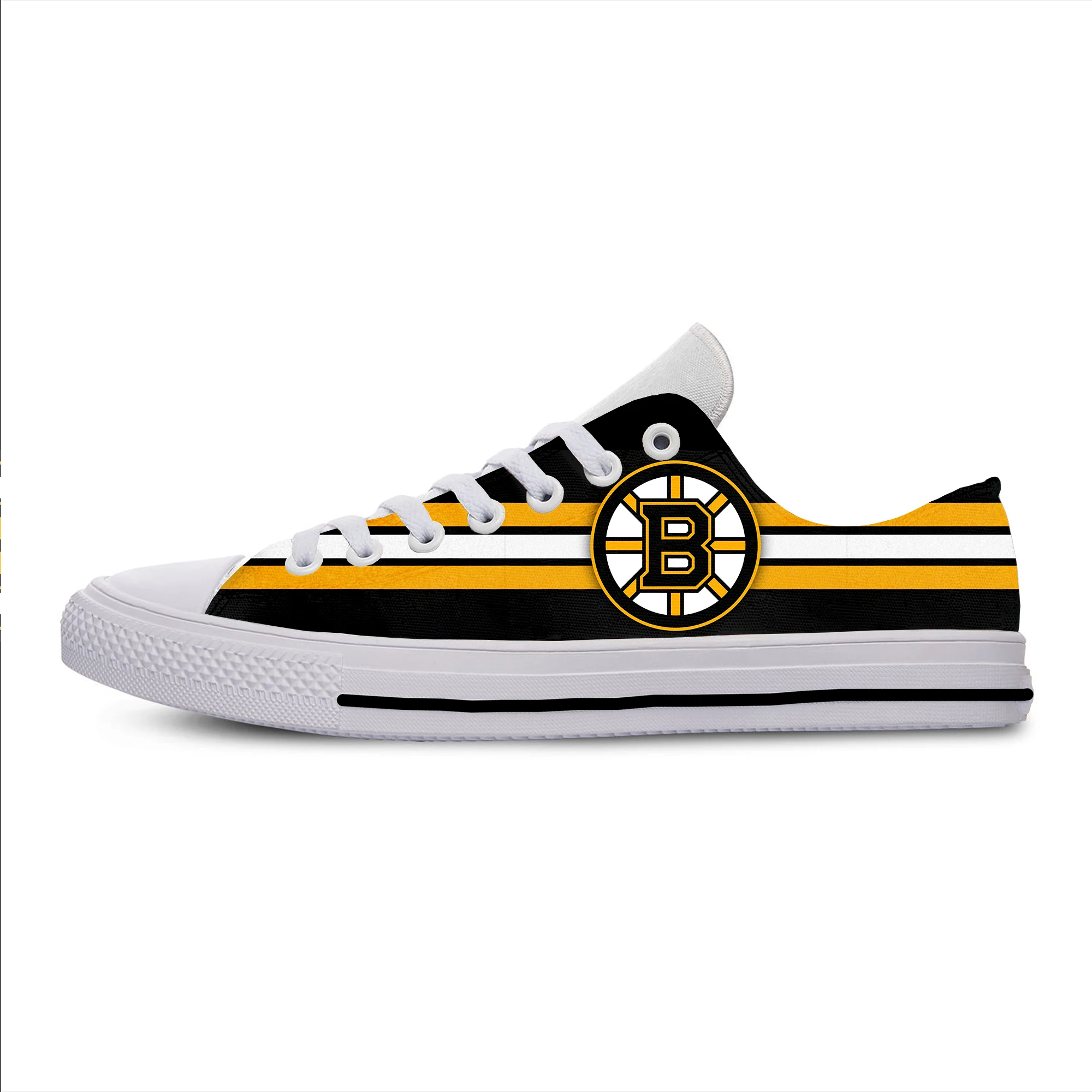 Спортивная обувь для мужчин и женщин; удобные унисекс летние Boston Bruins туфли на шнуровке; повседневные кроссовки