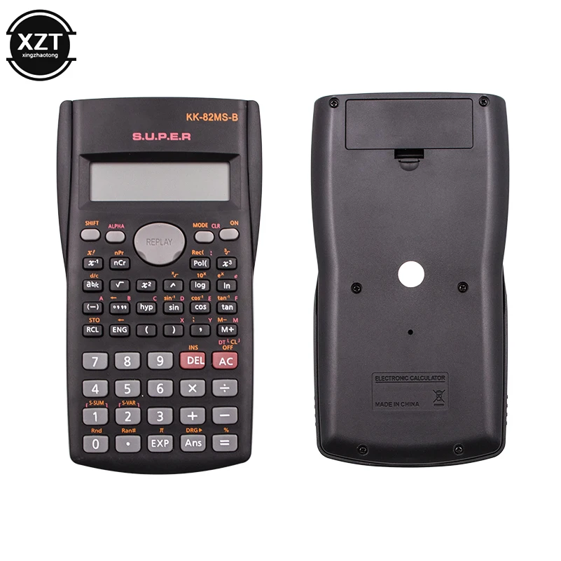 Научный калькулятор инженерные канцелярские принадлежности Научная функция калькулятор ручной офисный школьный расчетный инструмент аксессуар - Цвет: Черный