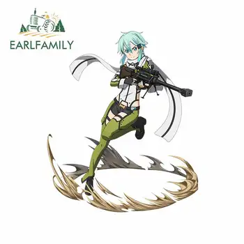 

EARLFAMILY 13cm x 10.8cm for Asada Shino Sword Art Online Car Stickers Surfboard Decal Bumper Motorcycle Cartoon Car Assessoires