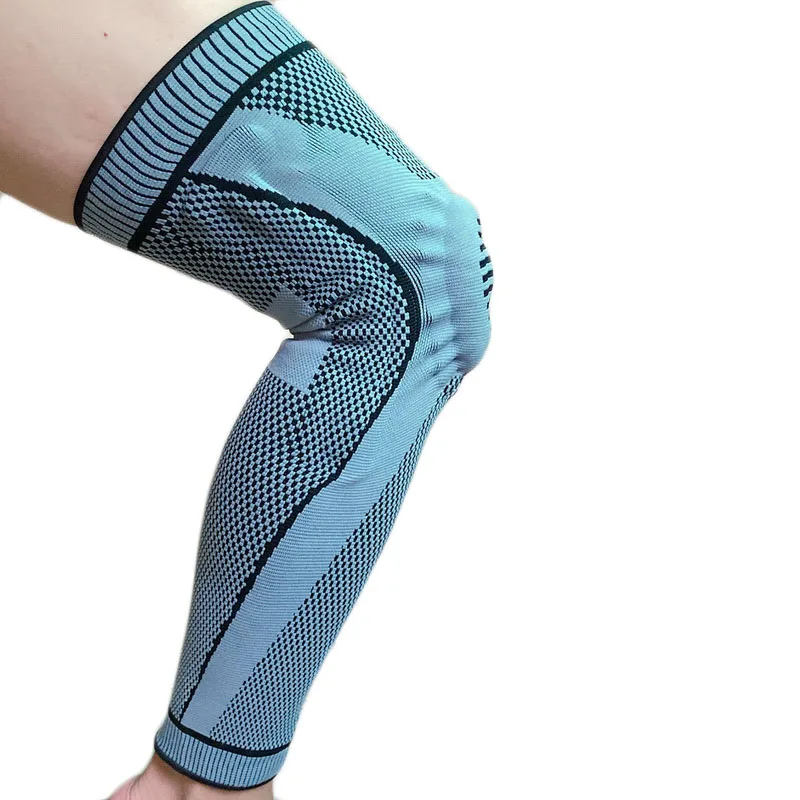 2Pcs Sports Knee Pads Silicone Springs Support Basketball Leg Sleeve Knee Patella Protector Cycling Run Compression Brace