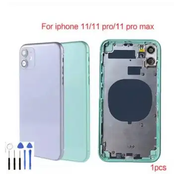 

Best Quality For iPhone 11 Pro Max /11 / 11Pro Back Glass Middle Frame Chassis Full Housing Assembly Battery Cover door