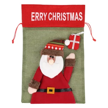 

1Pc Christmas Gift Bag High Quality Portable Stylish Christmas Drawstring Bags Candy Bags for Christmas