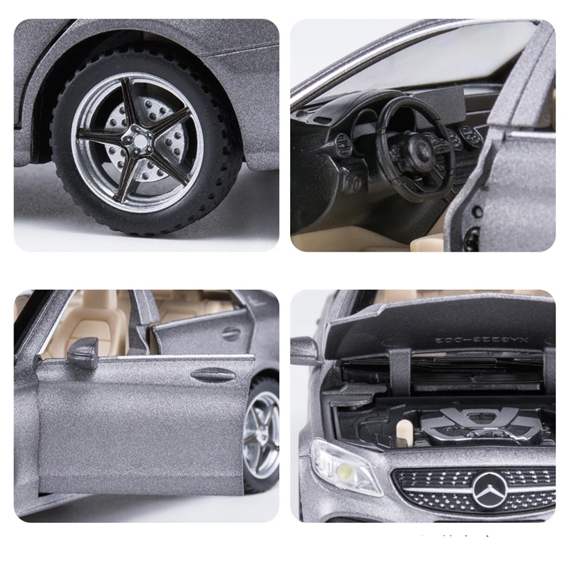 1/32 C260 L C-Class Alloy Car Model Diecasts Metal Vehicles Simulation Toy Car Model Sound and Light Collection Childrens Gifts 5