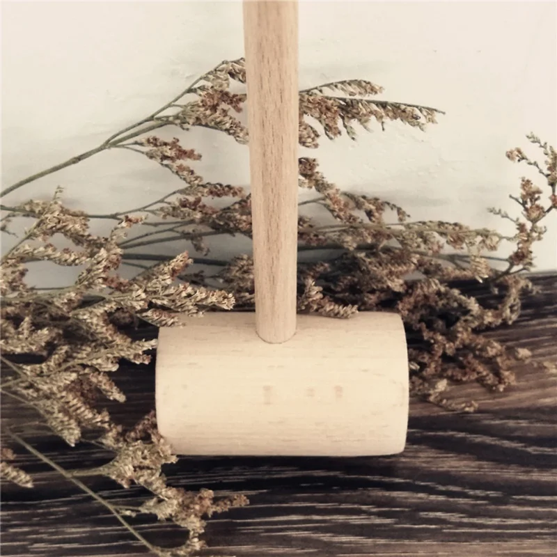 Wooden Meat Hammer Dual-side Meat Kitchen Wooden Crab Lobster Mallets Seafood Tool Carving Tool Jewelry Making Hammer