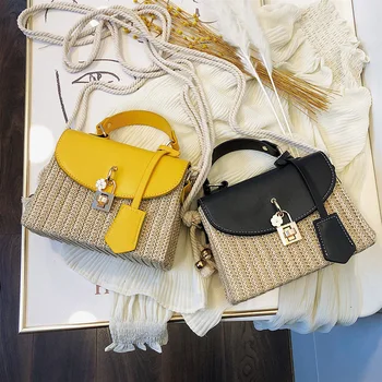 

woven Flower lock women's handbag messenger bag luxury handbags women bags designer shoulder bag sac main femme luxury bag