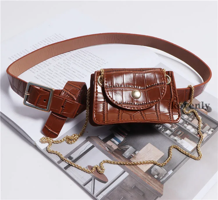 Vintage Waist Bag Lipstick Purse Bolsa Feminina Women Mini Crossbody Bag Pu leather Shoulder Bags Fashion Belt Bags For Women