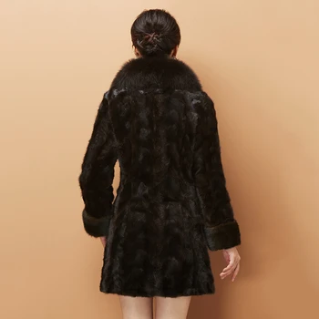 

Real Fur Coat Women Winter Jacket 2020 Mink Coat Fox Fur Collar Korean Luxury Jacket Manteau Femme Hiver KJ1037