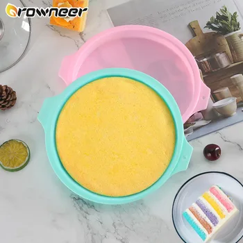 

6/8 Inch Layered Cake Mold Food Grade Silicone Baking Moulds Round Shape Rainbow Cake Tools DIY Desserts Fondant Bakeware Set