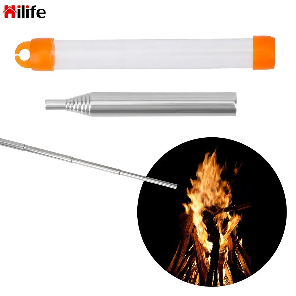 Outdoor Pocket Folding Stainless Steel Blow Fire Tube Retractable Blowp NIGH Outdoor Pocket Folding Stainless Steel Blow Fire Tube Retractable Blowp NIGH