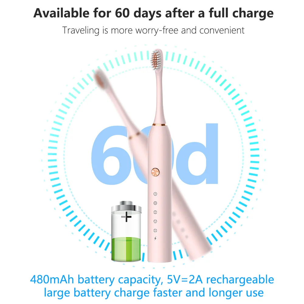 Powerful Ultrasonic Sonic Electric Toothbrush USB Rechargeable Tooth Brush Adult Electronic Washable Whitening relax Teeth Brush Powerful Ultrasonic Sonic Electric Toothbrush USB Rechargeable Tooth Brush Adult Electronic Washable Whitening relax Teeth Brush