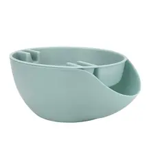 Двойной слой сухие семена фруктов чашка для закусок корки коробка для хранения тарелка лоток для телефона-синий