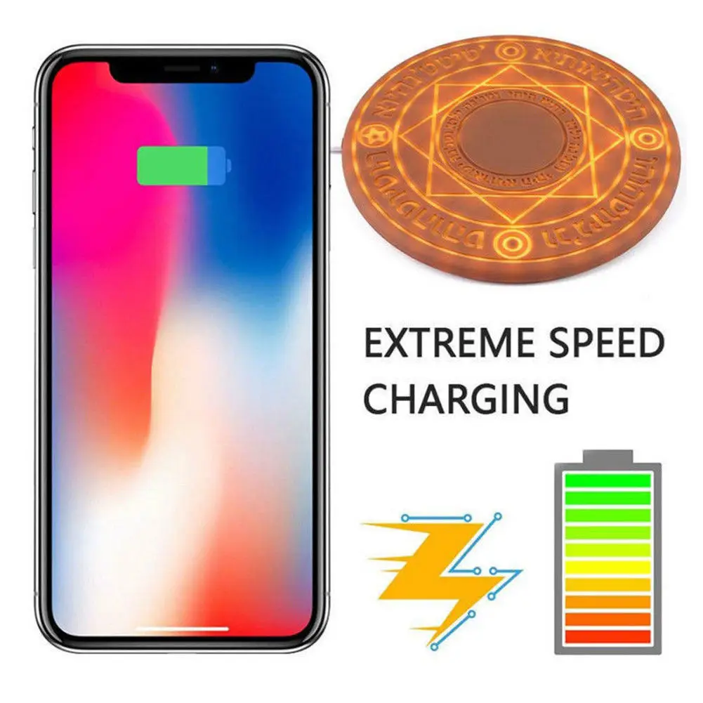Волшебное Беспроводное зарядное устройство для мобильного телефона, 10 Вт, волшебное кольцо, быстрое зарядное устройство, коврик для зарядки, подарок