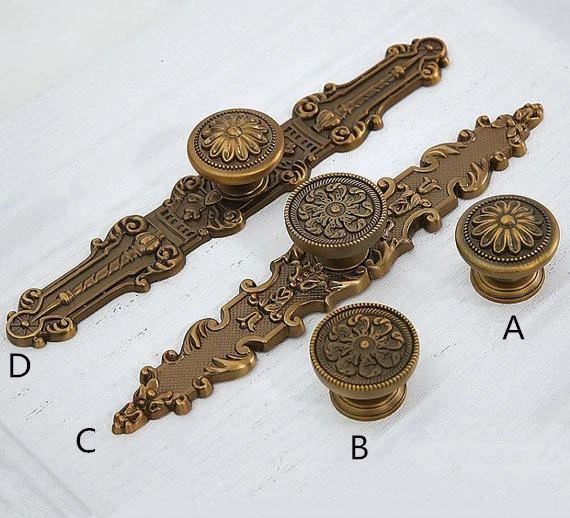 Vintage Look Knob Back Plate Drawer Pulls Backplate Rustic Door