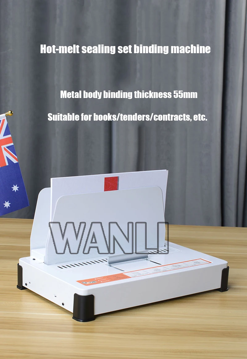 Description Picture 3 of itemHot Melt Binding Machine GD380 A4 Book Cover Glue Binder Electric Hot Melt Glue DIY Wireless Glue Binding Machine