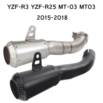 

YZFR3 YZF R3 R25 YZF-R3 MOTORCYCLE EXHAUST MUFFLER for R3 R25 YZF-R3 2015 -2018 slip-on