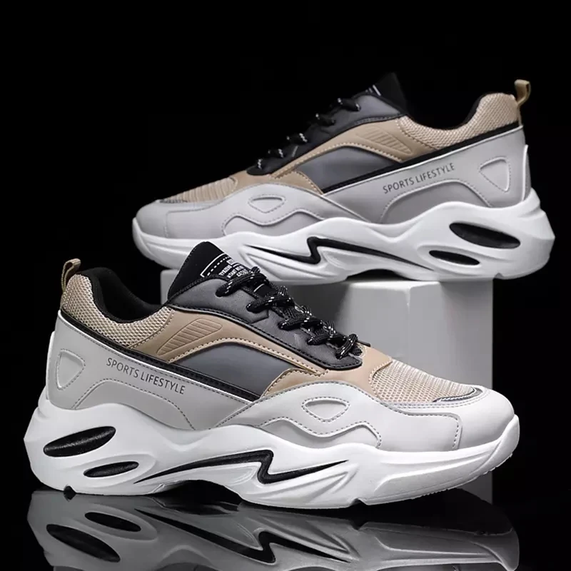 Men Shoes Casual Sneakers with High Sole Lightweight Breathable Mesh Mens Running Basket Homme | Обувь