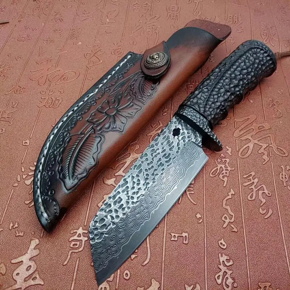 Дамасская сталь складная ковка 76 слоев красивой текстуры Самурай 60 HRC VG10 ручной