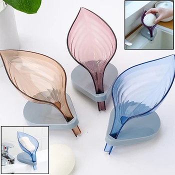 

1pc Leaf Shape Soap Box Soap Dish Storage Plate Tray Bathroom Soap Holder Case Bathroom Supplies Bathroom Gadgets