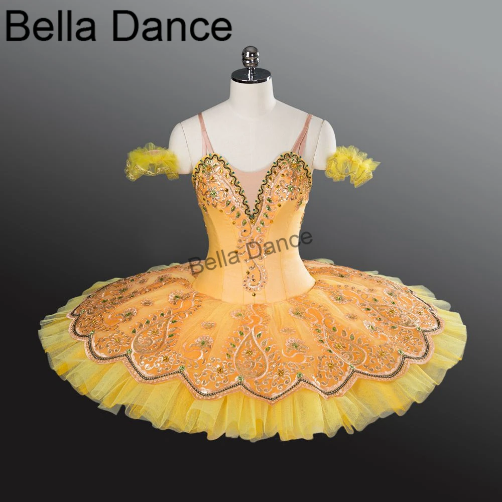 Yellow Bird Women Pancake Performance Stage Ballet Tutus Adult Clssical Professional Platter Ballet Tutu Dress BT9107