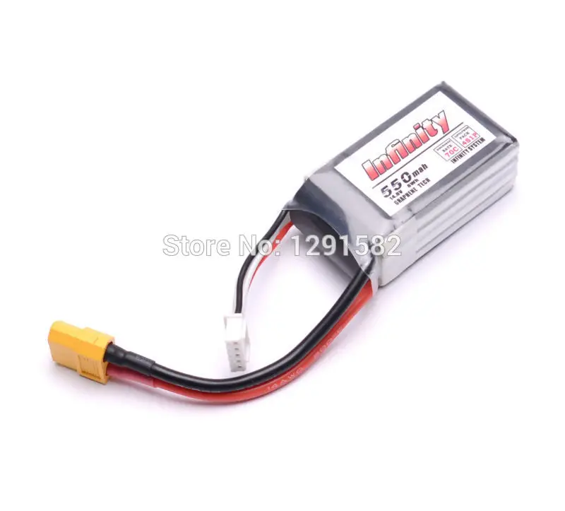 

Hot Rechargeable Lipo Battery For Infinity 4S 14.8V 550mAH / 850mAH 70C Lipo Battery With XT60 Plug Connector