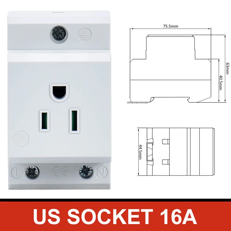 영국 미국 EU FR IT 표준 모듈형 Din 레일 소켓 16A 25A 250V 산업용 배전 상자 AC30 전원 소켓 어댑터 커넥터