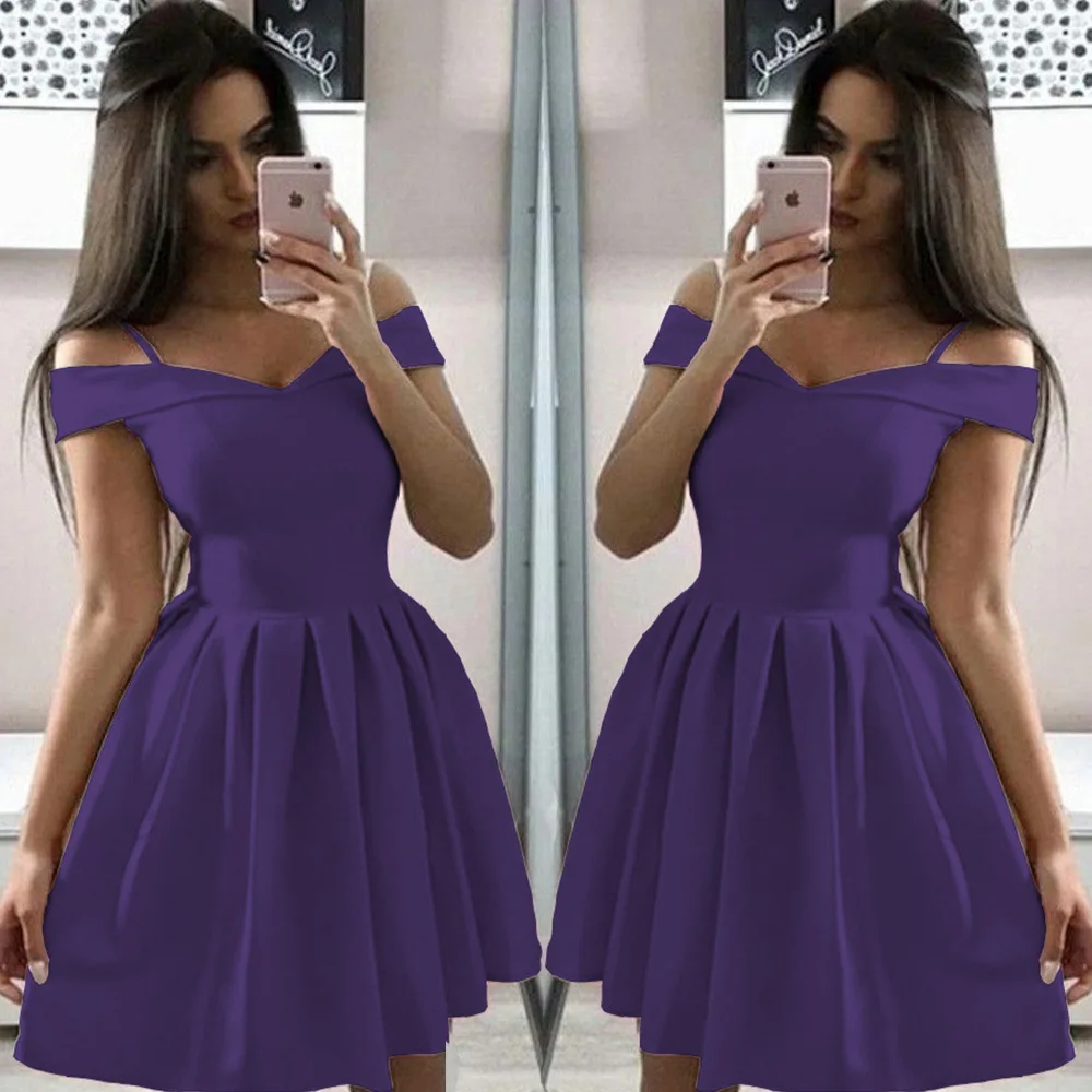 Women Summer Dress Plus Size Solid Color Short Sleeve Female Casual High Waist Oversize Mini Dresses Clothes vestidos S-3XL