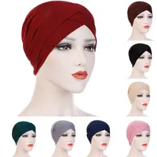 Ladies Womens Hair Loss Scarf Cancer Chemo Cap Muslim Turban Solid Hat Head Wrap