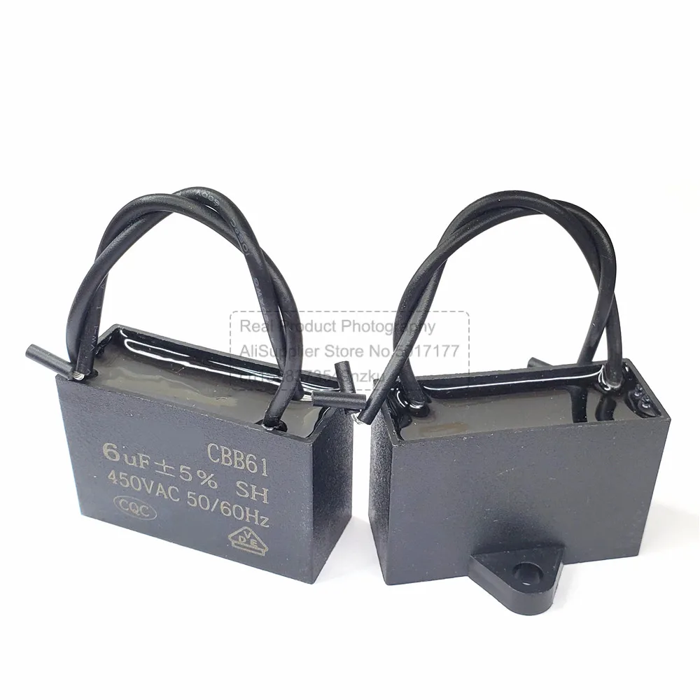 CBB61 450V Fan Motor Running Rectangle Capacitor Ceiling 0.8UF 1UF 1.2UF 1.5UF 1.8UF 2UF 2.5UF 3UF 3.5UF 4UF 4.5UF 5UF 5.5UF 6UF |