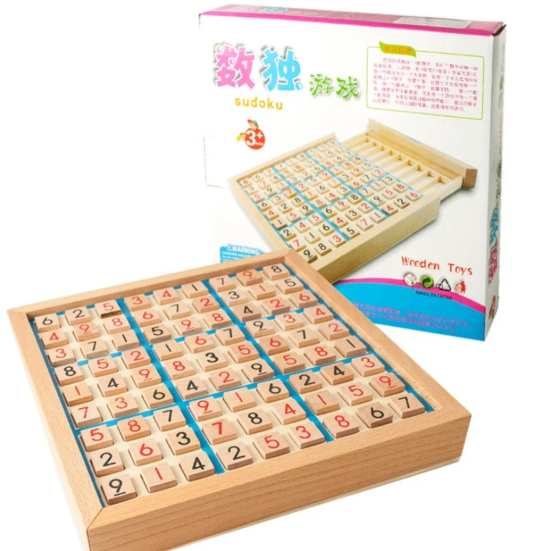 Sudoku шахматные цифры от 1 до 9 можно поставить только один раз в любую строчку и проверить интеллектуальные модные Развивающие деревянные игрушки Счастливые игры GifT1