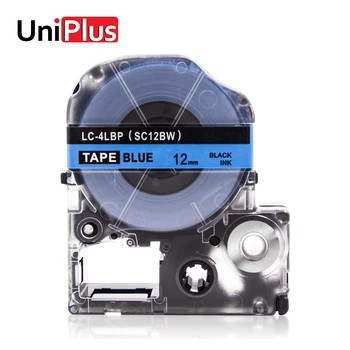 

UniPlus 12mm Labeling Tapes SC12BW for Epson King Jim LC 4LBP Black on Blue Label Maker LW-300 LW-900P LW-1000P Label Printer