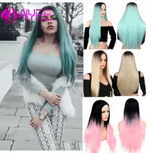 AIYEE 2" 22" много цветов средняя часть термостойкие косплей блонд парик длинные прямые Ombre синтетический парик для женщин
