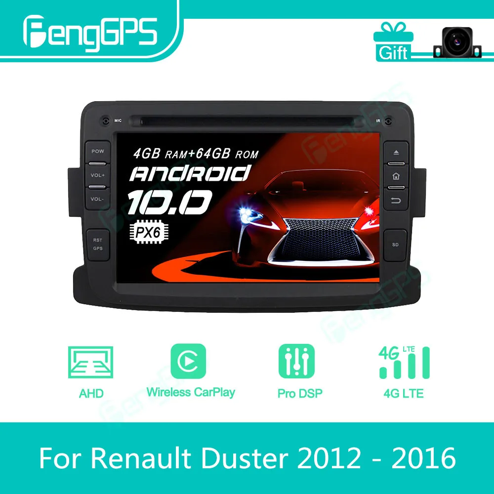 

For Renault Duster 2012 - 2016 Android Car Radio Stereo Multimedia DVD Player 2 Din Autoradio GPS Navigation PX6 Unit Screen