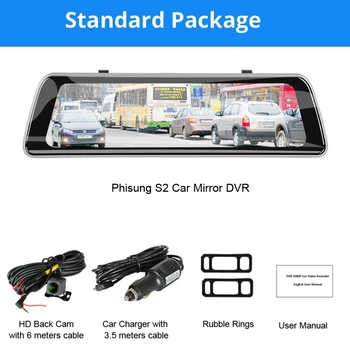 

S2 10 inch Dual Camera Auto Recorder GPS Logger Dash Camera DVR Motion Detection Auto Video Recorder Dvr Camera