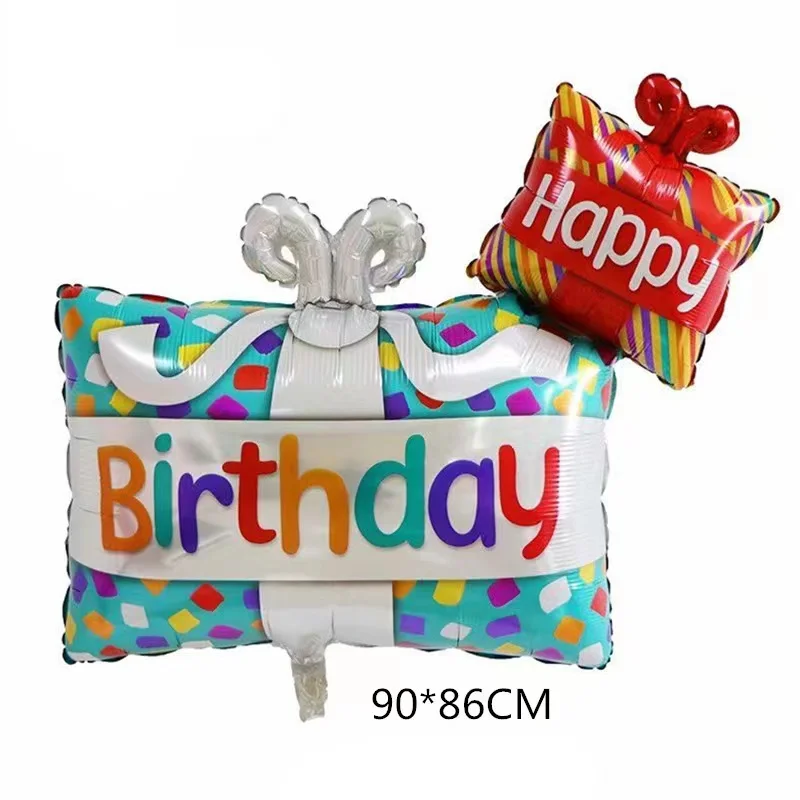 Neue Farbe Geburtstag Geschenk Box Ballons Geburtstag Party Dekoration Geburtstag Geschenk Box Aluminium Film Luftballons – Detail 7